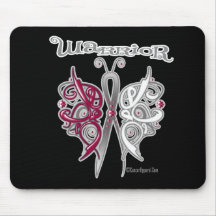 Head and Neck Cancer Warrior Celtic Butterfly Mousepad