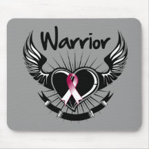Head and Neck Cancer Warrior Fighter Wings Mouse Pad