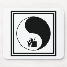 Head Desk Icon Mousepads