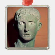 Head from a full length statue of Emperor Christmas Tree Ornament