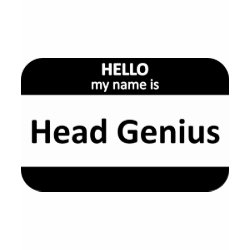 Head Genius Nametag shirt