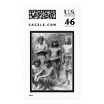 Head Hunters from the Amazon in Brazil 1902 Stamp