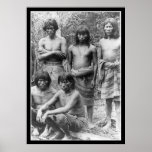Head Hunters from the Amazon in Brazil 1902 Posters