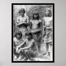 Head Hunters from the Amazon in Brazil 1902 Posters