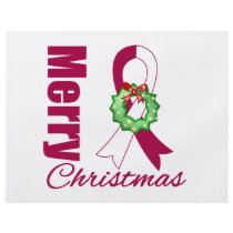 Head Neck Cancer Awareness Merry Christmas Ribbon flyers by cancerapparel Head Neck Cancer Awareness Merry Christmas Ribbon flyers