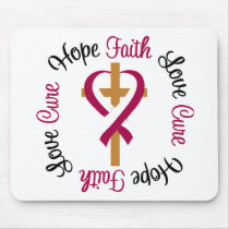 Head Neck Cancer Faith Hope Love Cross mousepads by giftsforawareness Head Neck Cancer Faith Hope Love Cross mousepads