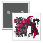 Head Neck Cancer Fight Like A Girl Grunge buttons