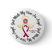 Head Neck Cancer God Made My Hero An Angel buttons