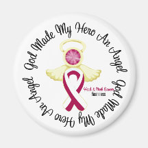Head Neck Cancer God Made My Hero An Angel Refrigerator Magnets