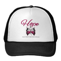 Head Neck Cancer Hope Butterfly Ribbon Hat