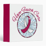 Head Neck Cancer Hope Faith Cure Awareness Binder