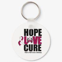 Head & Neck Cancer Hope Love Cure keychains by giftsforawareness Head & Neck Cancer Hope Love Cure keychains
