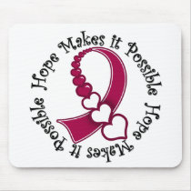 Head Neck Cancer - Hope Makes It Possible mousepads by cancerapparel Head Neck Cancer - Hope Makes It Possible mousepads