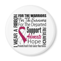 Head Neck Cancer I Wear a Ribbon TRIBUTE magnets