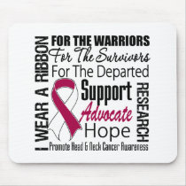 Head Neck Cancer I Wear a Ribbon TRIBUTE mousepads