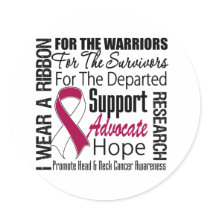 Head Neck Cancer I Wear a Ribbon TRIBUTE stickers