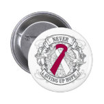 Head Neck Cancer Never Giving Up Hope Pinback Buttons