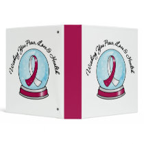 Head Neck Cancer Ribbon Merry Christmas Snowglobe binders