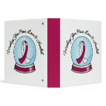 Head Neck Cancer Ribbon Merry Christmas Snowglobe binders