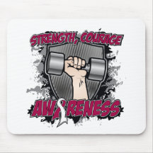 Head Neck Cancer Strength Courage Men Mouse Pad