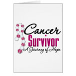 Head Neck Cancer Survivor Awareness Journey Ribbon Greeting Cards