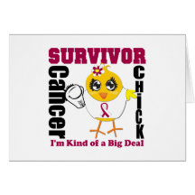 Head Neck Cancer Survivor Chick Ribbon Cards