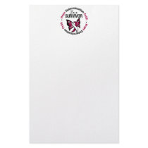 Head Neck Cancer Survivor Hope Determination Faith stationery