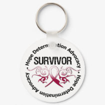 Head Neck Cancer Survivor Tribal Ribbon keychains by giftsforawareness Head Neck Cancer Survivor Tribal Ribbon keychains