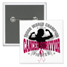Head Neck Cancer Tough Survivor Pinback Button