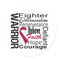 Head Neck Cancer Warrior Collage Sticker