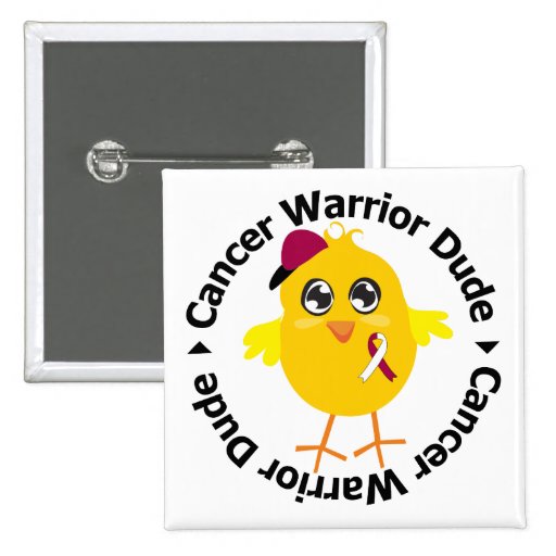 Head Neck Cancer Warrior Dude Buttons