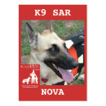head-NOVA2, KlassKids Search Team K9 business cards
