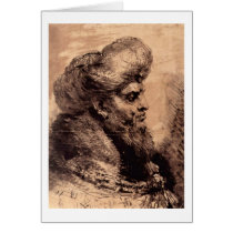 Head Of A Bearded By Giovanni Castiglione Greeting Cards