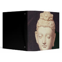Head of a Buddha, Greco-Buddhist style 3 Ring Binders