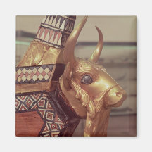 Head of a bull, decoration from a harp 2 refrigerator magnets