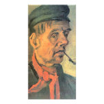 Head of a farmer with a clay pipe by van Gogh Photo Card