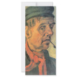Head of a farmer with a clay pipe by van Gogh Rack Cards
