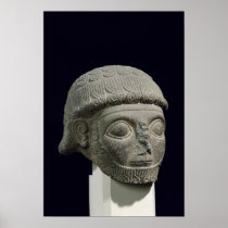 Head of a god, from Barak in Turkey Poster