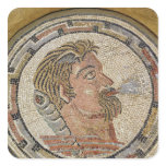 Head of a man 2 square stickers