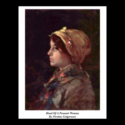 Head Of A Peasant Woman By Nicolae Grigorescu Print