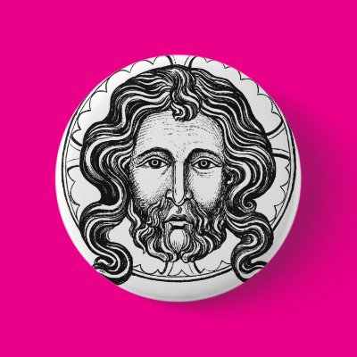 Head of Christ Pin Zazzle_button Head of Christ Pin Zazzle_button
