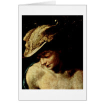 Head Of Mercury By Antonio Allegri Da Correggio Greeting Cards