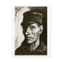Head of Peasant with Cap, Vincent van Gogh postcards by masterpiecesofart Head of Peasant with Cap, Vincent van Gogh postcards