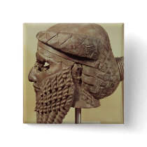 Head of Sargon I  2400-2200 BC Pinback Buttons