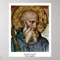 Head Of St. Benedict By Fra Angelico Print