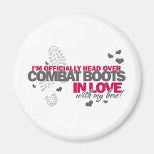 Head over Combat Boots Fridge Magnet
