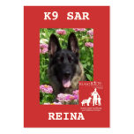 head-REINA, KlassKids Search Team K9 business cards