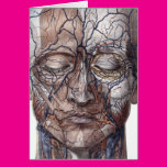 Head Veins and Muscles Greeting Card
