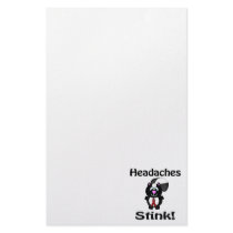 Headaches Stinks Skunk Awareness Design Custom Stationery