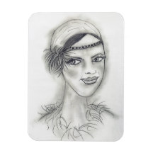 Headband Deco Girl Vinyl Magnet